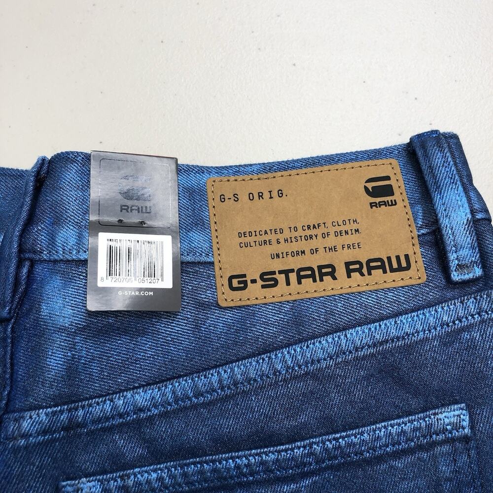 GStar Raw Viktoria High Rise Straight LUNA BLUE METAL Jeans Size 28 x 34 - Picture 12 of 12